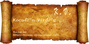 Kocsán Virág névjegykártya